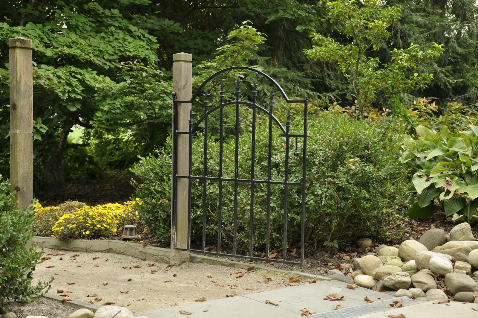 Landscaped backyard garden in Vaughan
