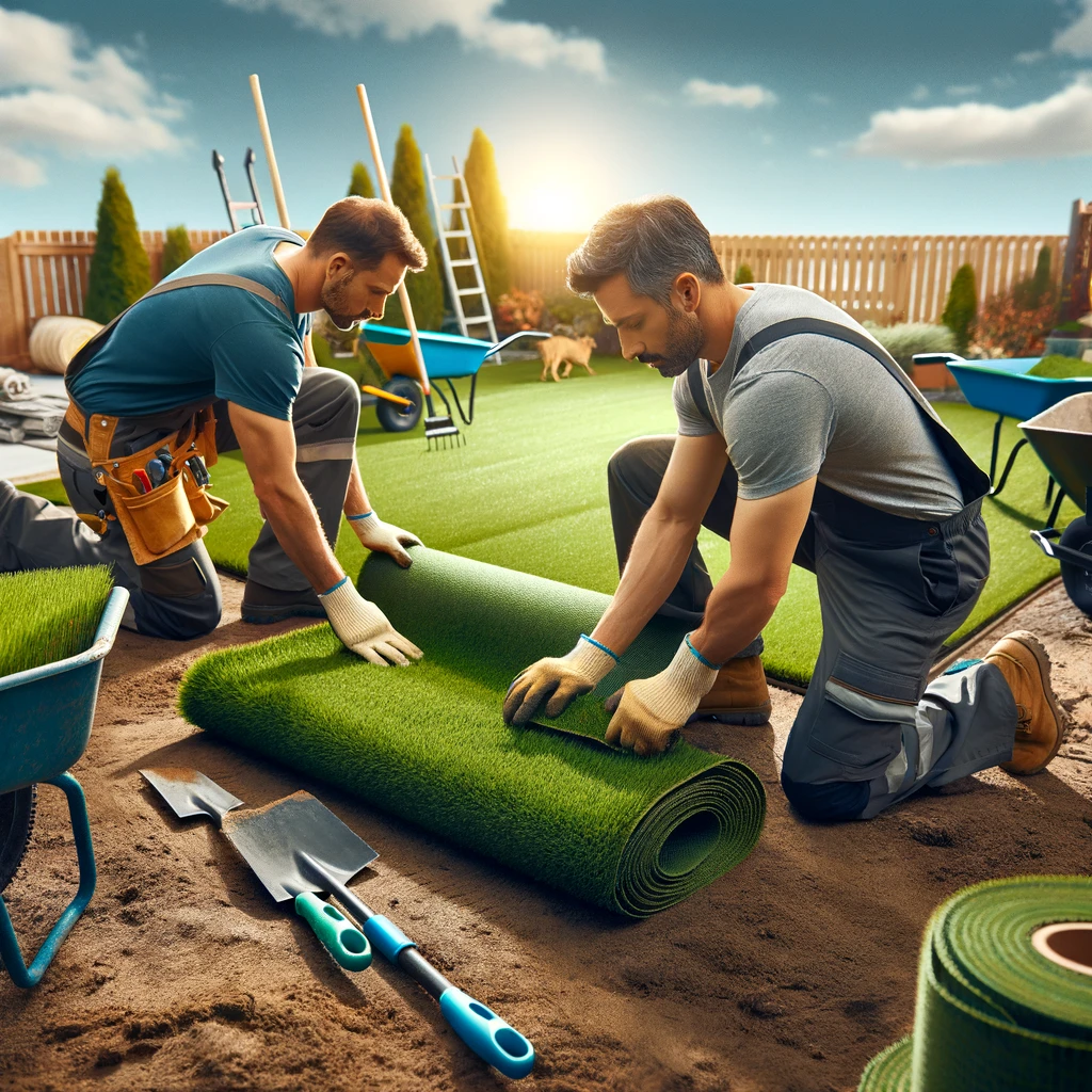 installing artificial grass on soil